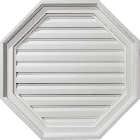 Ekena Millwork Octagon Gable Vent Louver, Functional, 22"W x 22"H x 1 1/8"P GVOC22X22F